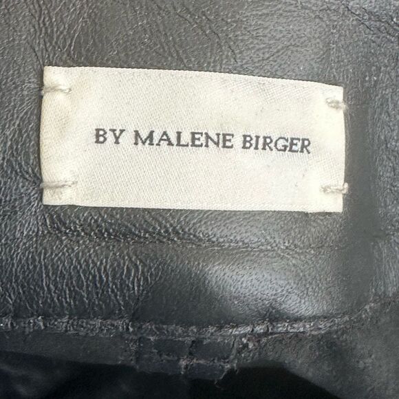 Malene Birger Lamb Leather Black Shorts 38=6 - Picture 7 of 10